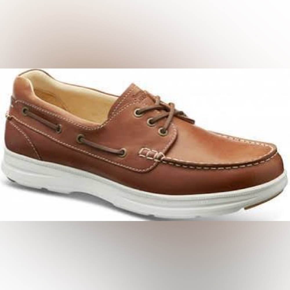 Men’s Samuel Hubbard Brown Leather New Endeavor Boat Shoe Size 10M